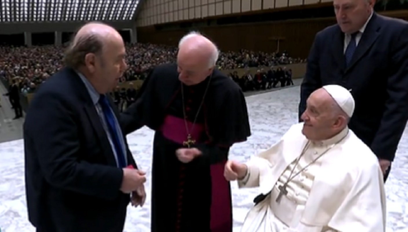 Lino Banfi e Papa Francesco