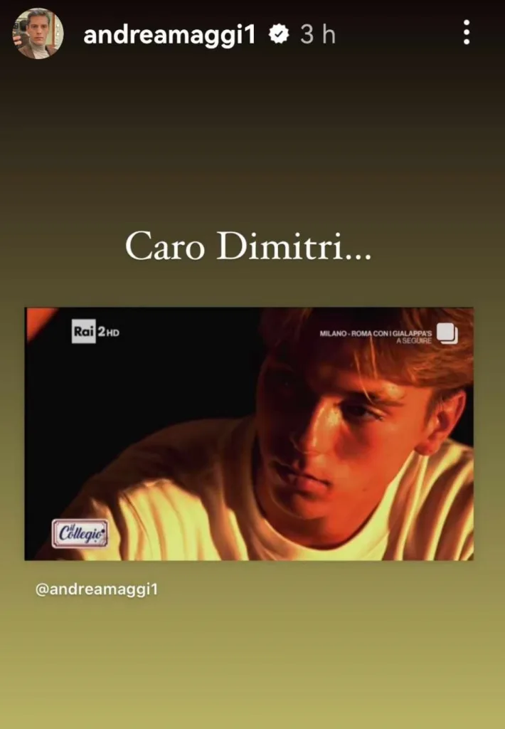 Andrea Maggi ricorda Dimitri