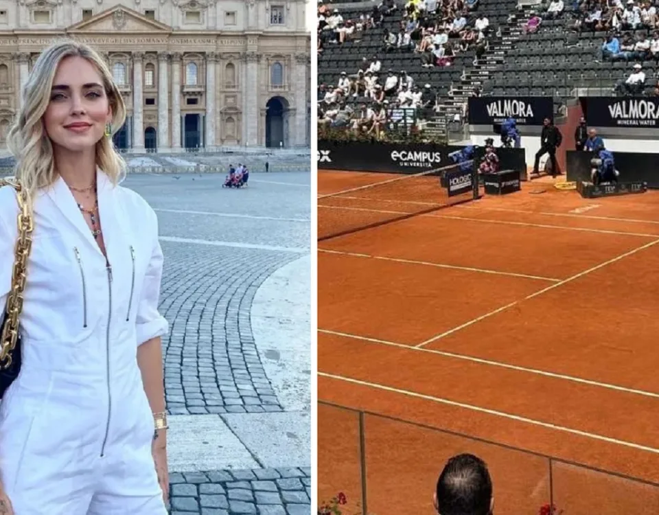 Chiara Ferragni agli Internazionali di Roma