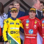 Leclerc con Piastri e Sainz sul podio