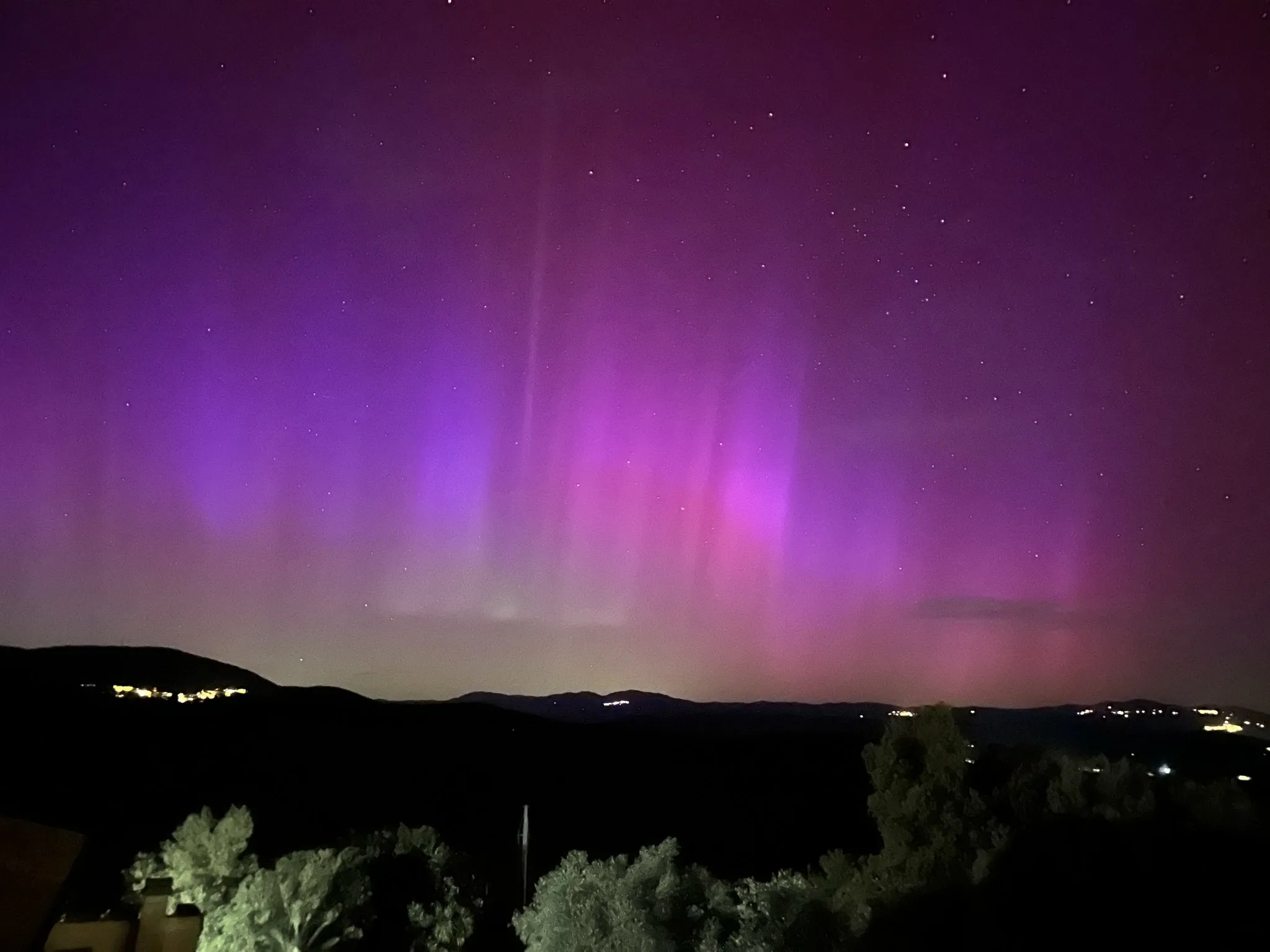 Lo spettacolo dell'aurora boreale in Toscana