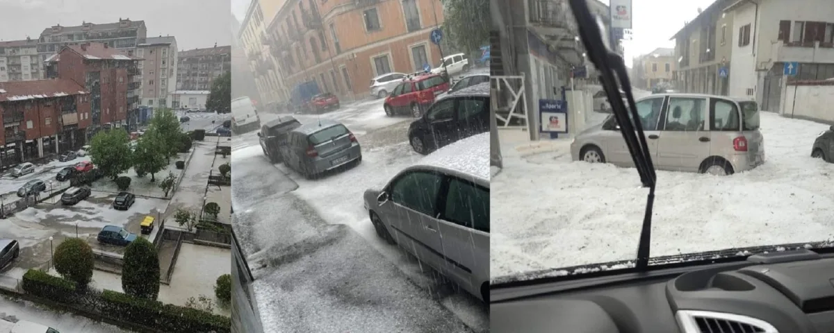 Violenta grandinata a Torino