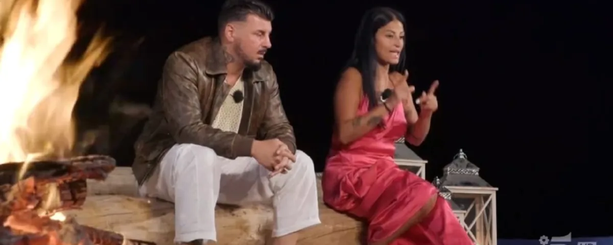 Il falò di confronto tra Alessia e Lino a Temptation