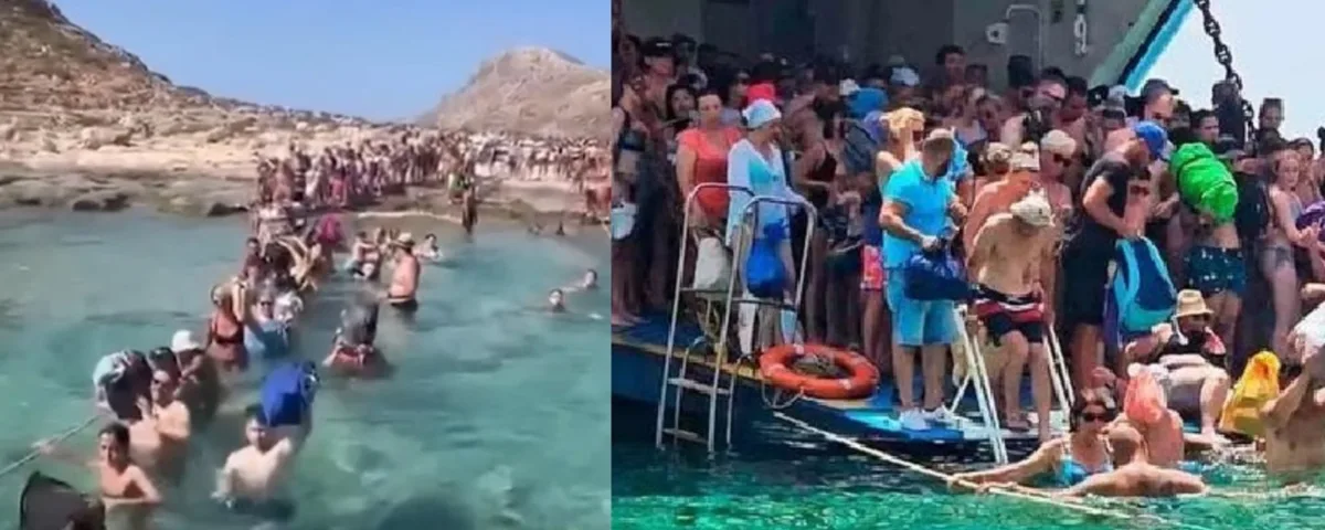 L'incredibile sbarco dei turisti a Balos