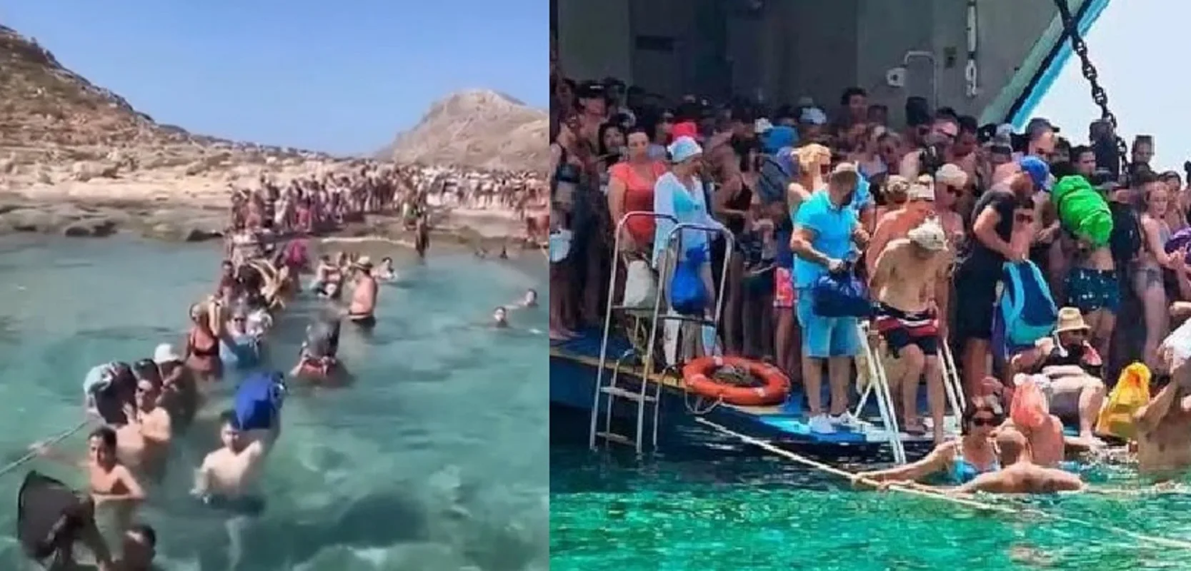 L'incredibile sbarco dei turisti a Balos