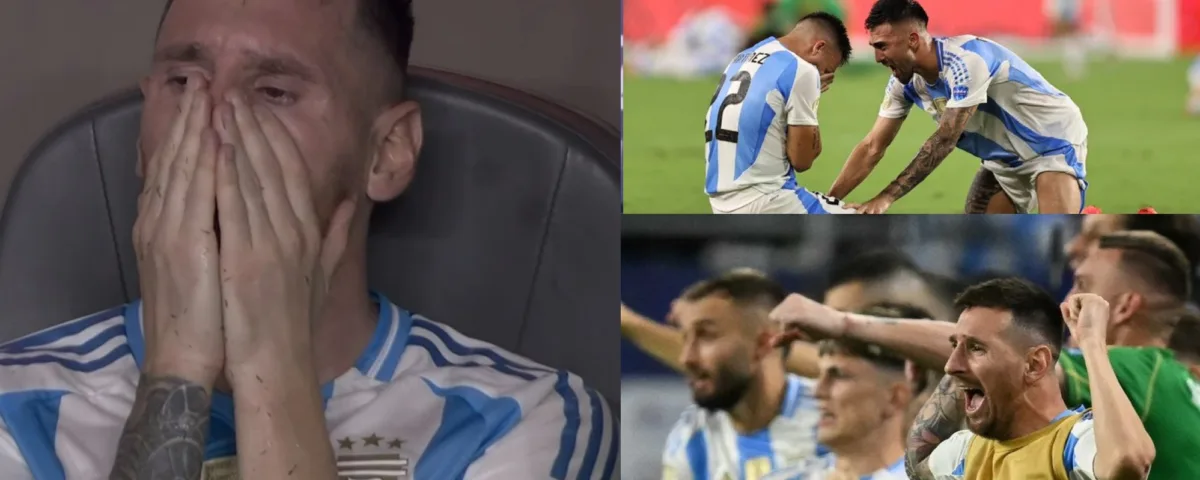 Messi in lacrime e poi la grande gioia dopo il gol di Lautaro