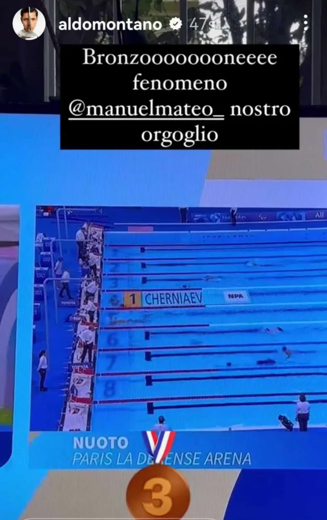 Aldo Montano festeggia il bronzo di Manuel Bortuzzo