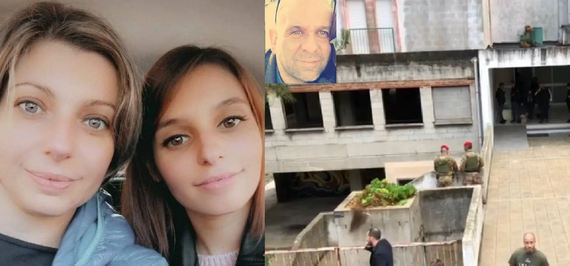 Giusy Masetti e Martina Gleboni, nel riquadro il padre