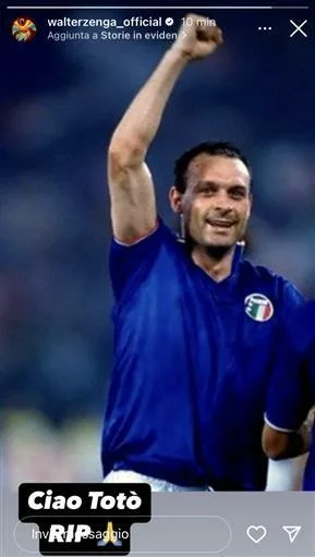 Salvatore Schillaci ricordato da Walter Zenga