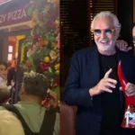 Sorbillo si presenta all'inaugurazione di Crazy Pizza a Napoli e regala un corno a Briatore