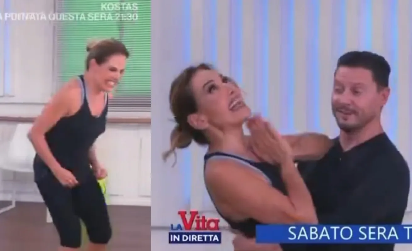 Barbara d'Urso si allena per Ballando con le stelle, il video a La vita in diretta