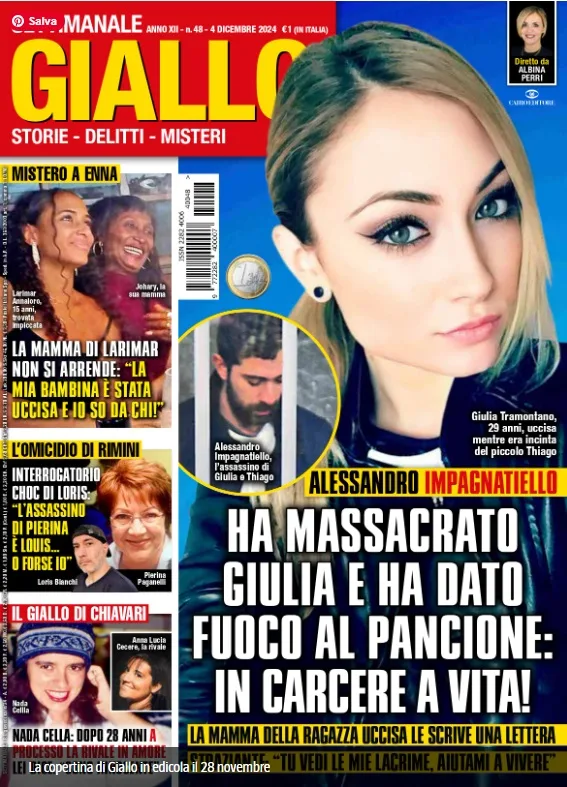 Il primo interrogatorio di Loris Bianchi pubblicato dal settimanale Giallo