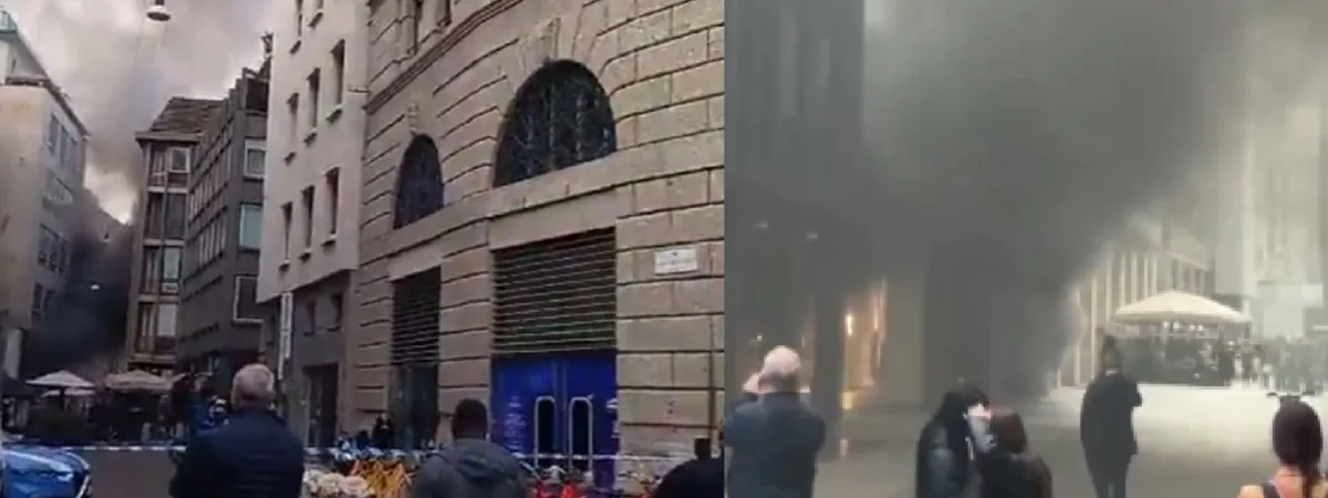 Incendio in pieno a centro a Milano