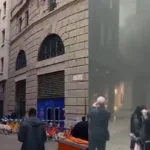 Incendio in pieno a centro a Milano