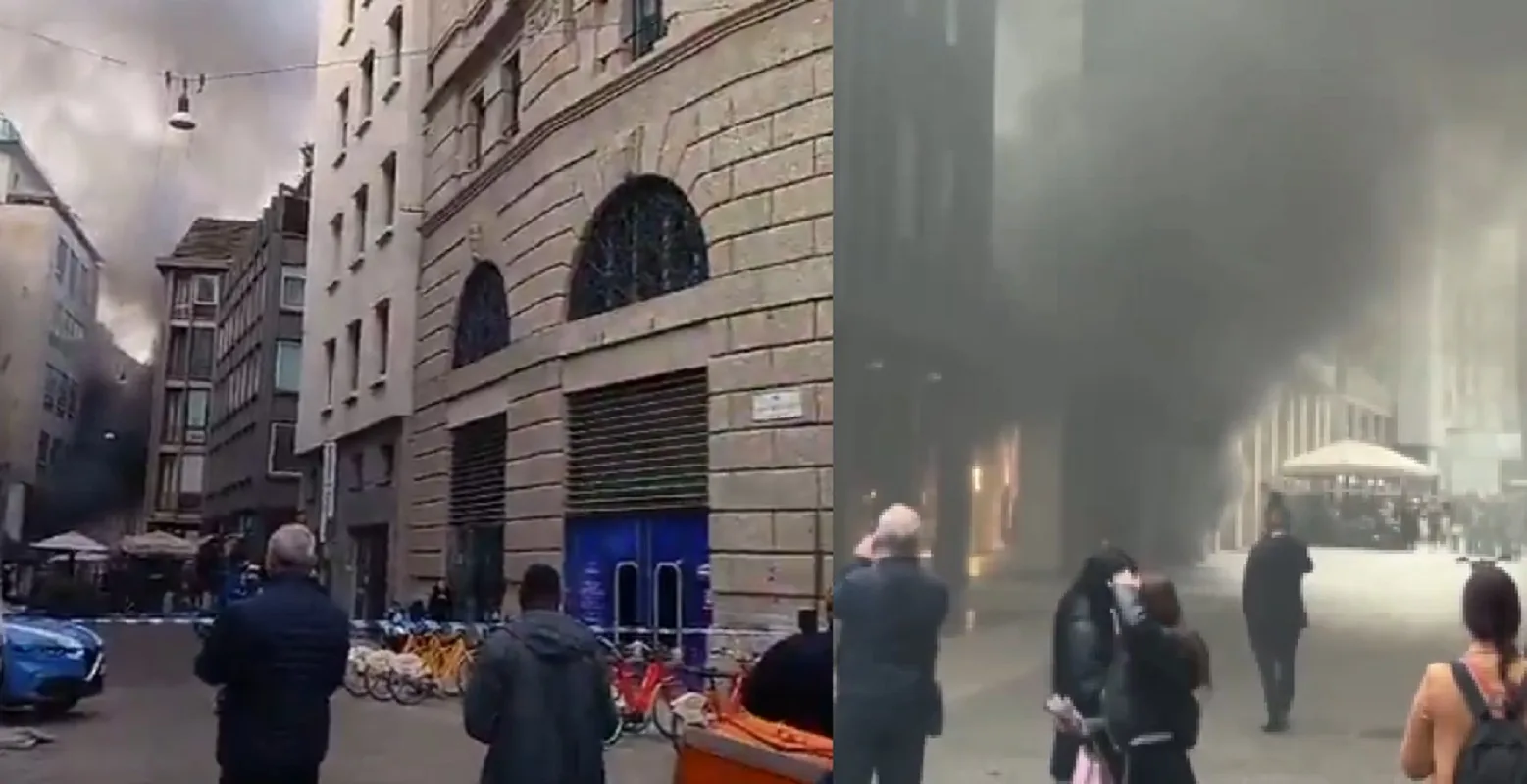 Incendio in pieno a centro a Milano