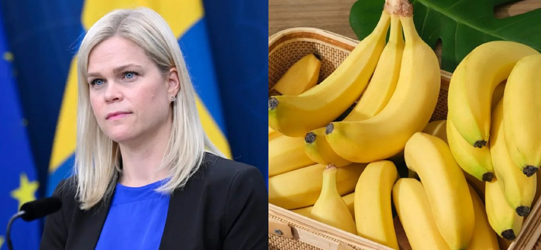 La ministra svedese ha la fobia delle banane