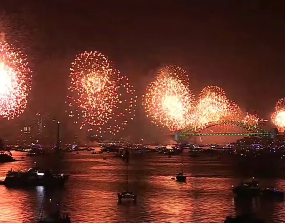 Lo spettacolo dei fuochi a Sydney