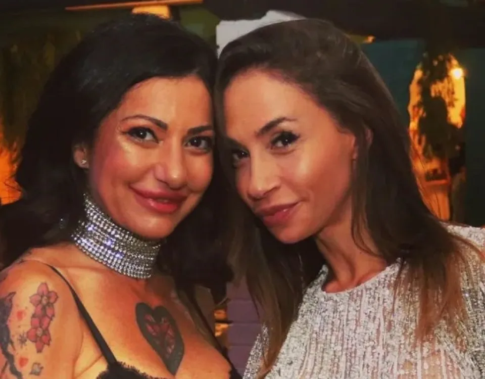 Priscilla Salerno ad un evento con Malena