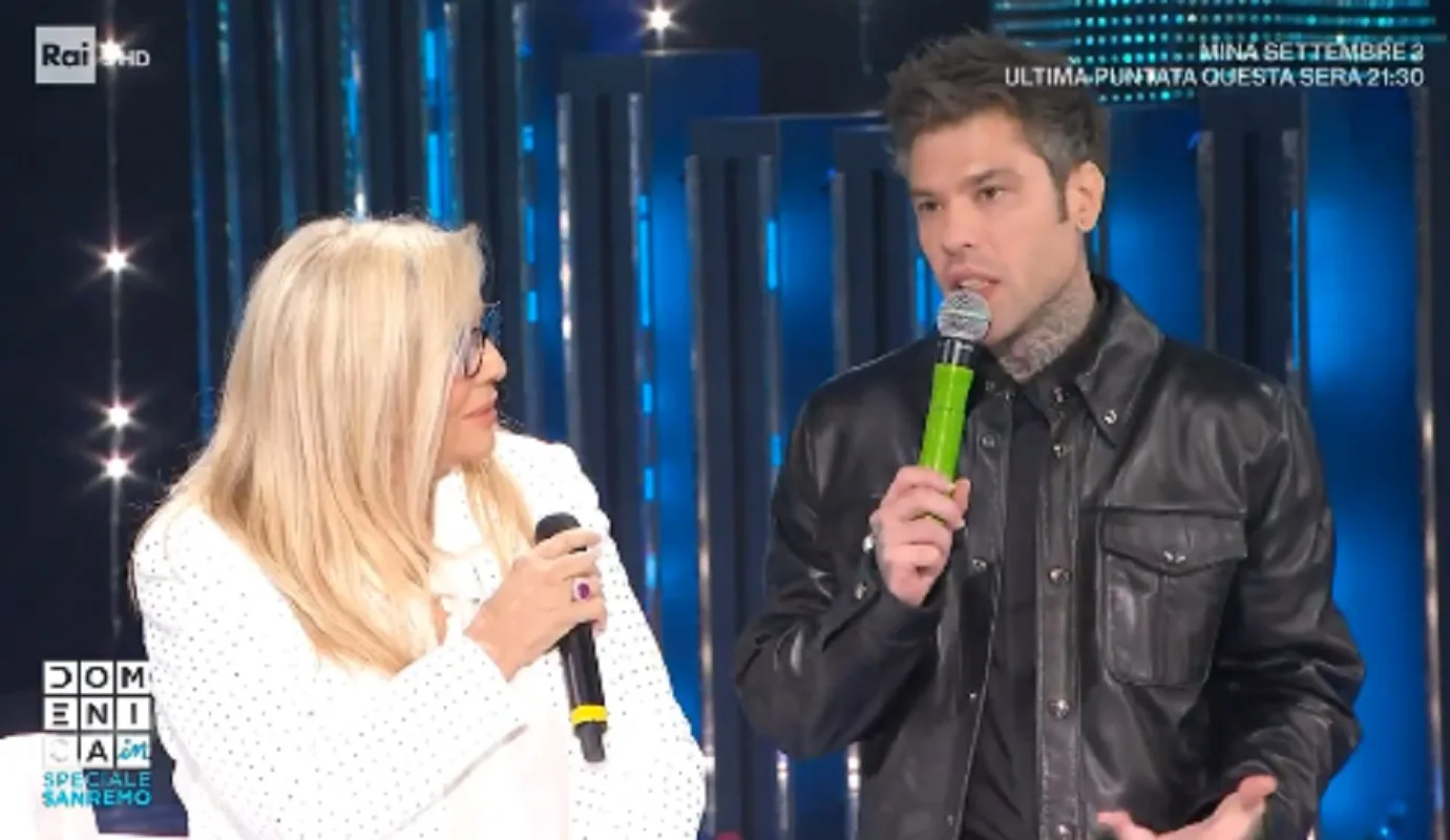 Fedez a Domenica In con Mara Venier