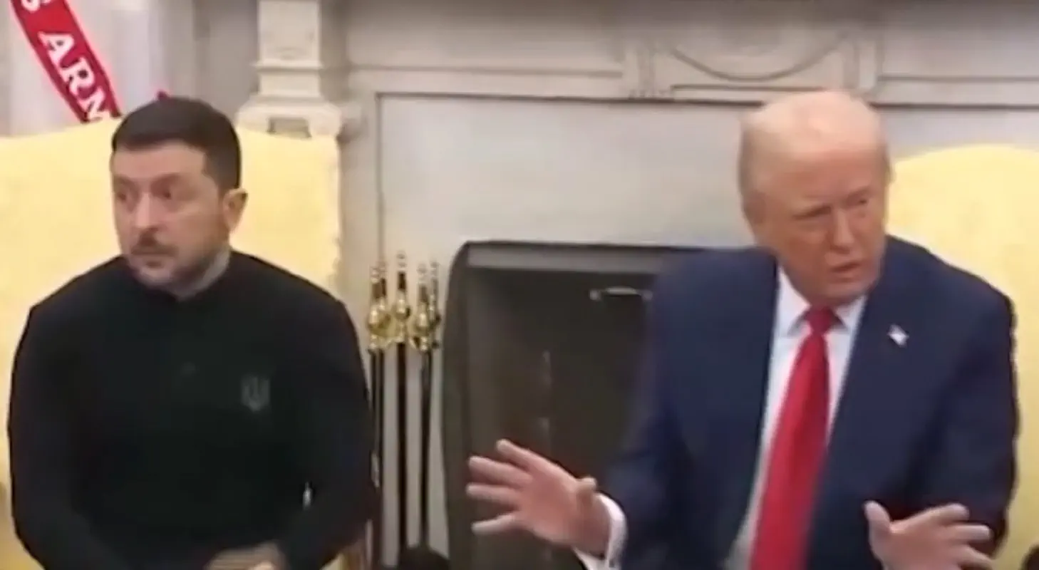 Trump e Zelensky durante l'infuocato incontro