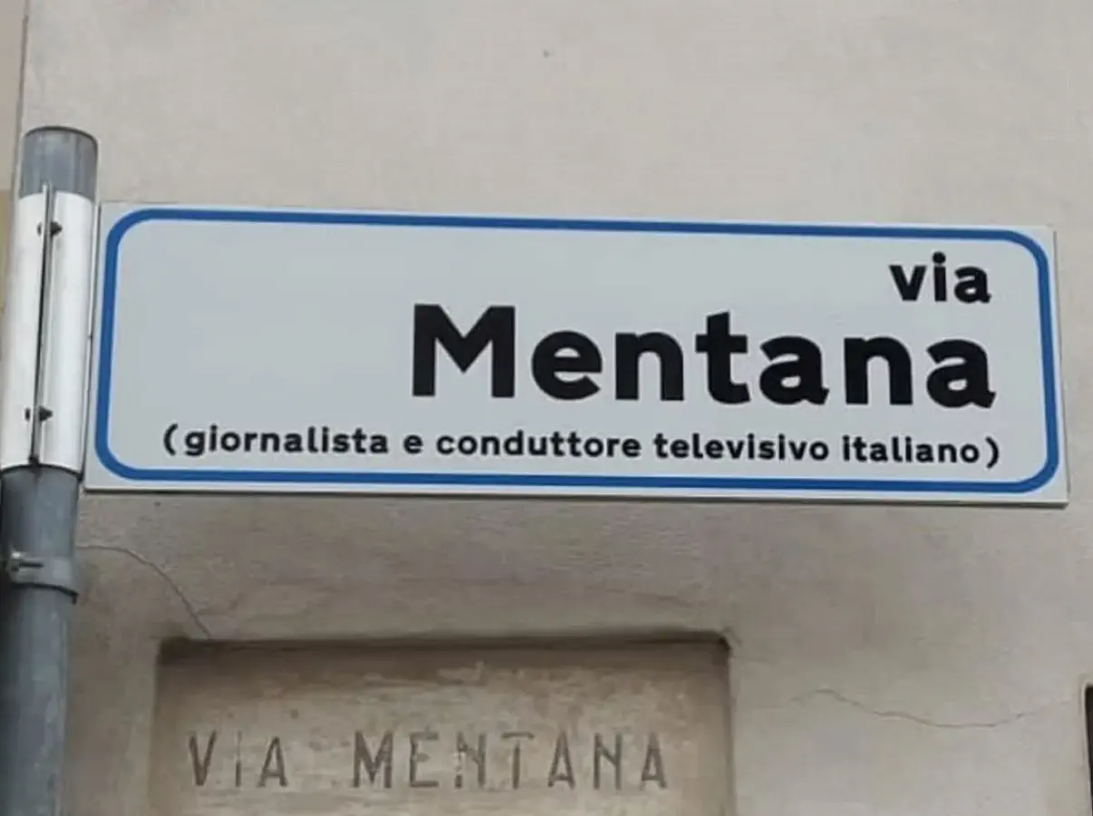 Via Mentana, la strada per errore attribuita al giornalista