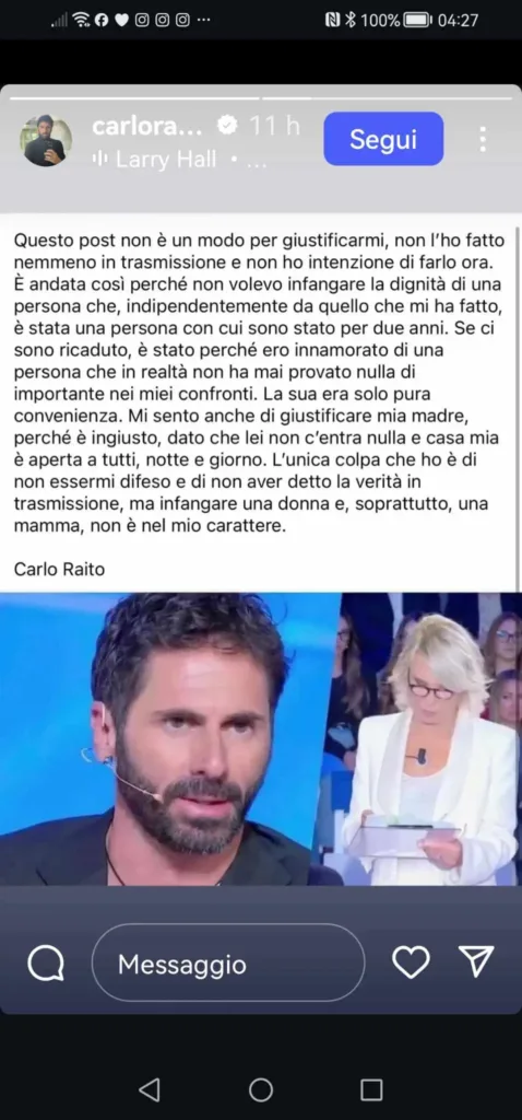 La Stories condivisa da Carlo Raito